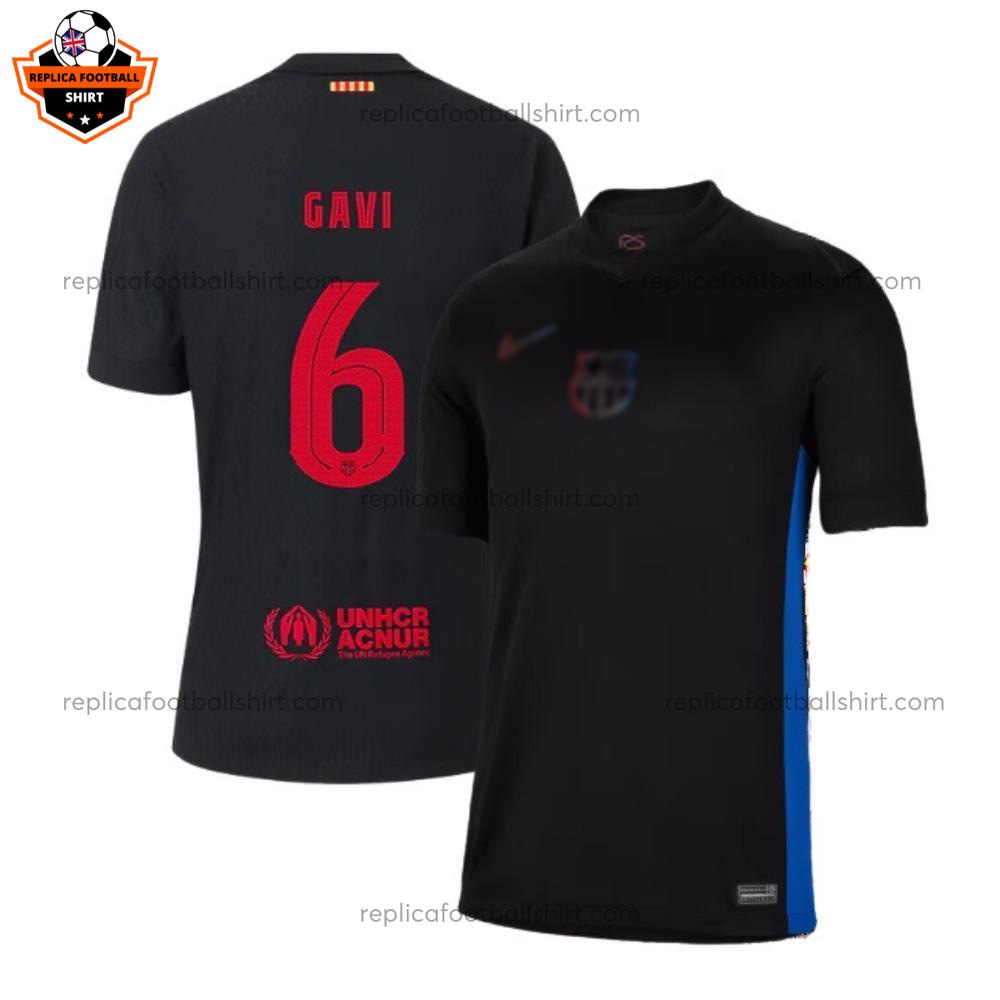 Barcelona GAVI 6 Away Men Replica Football Shirt 2024/25 Printed - Over View