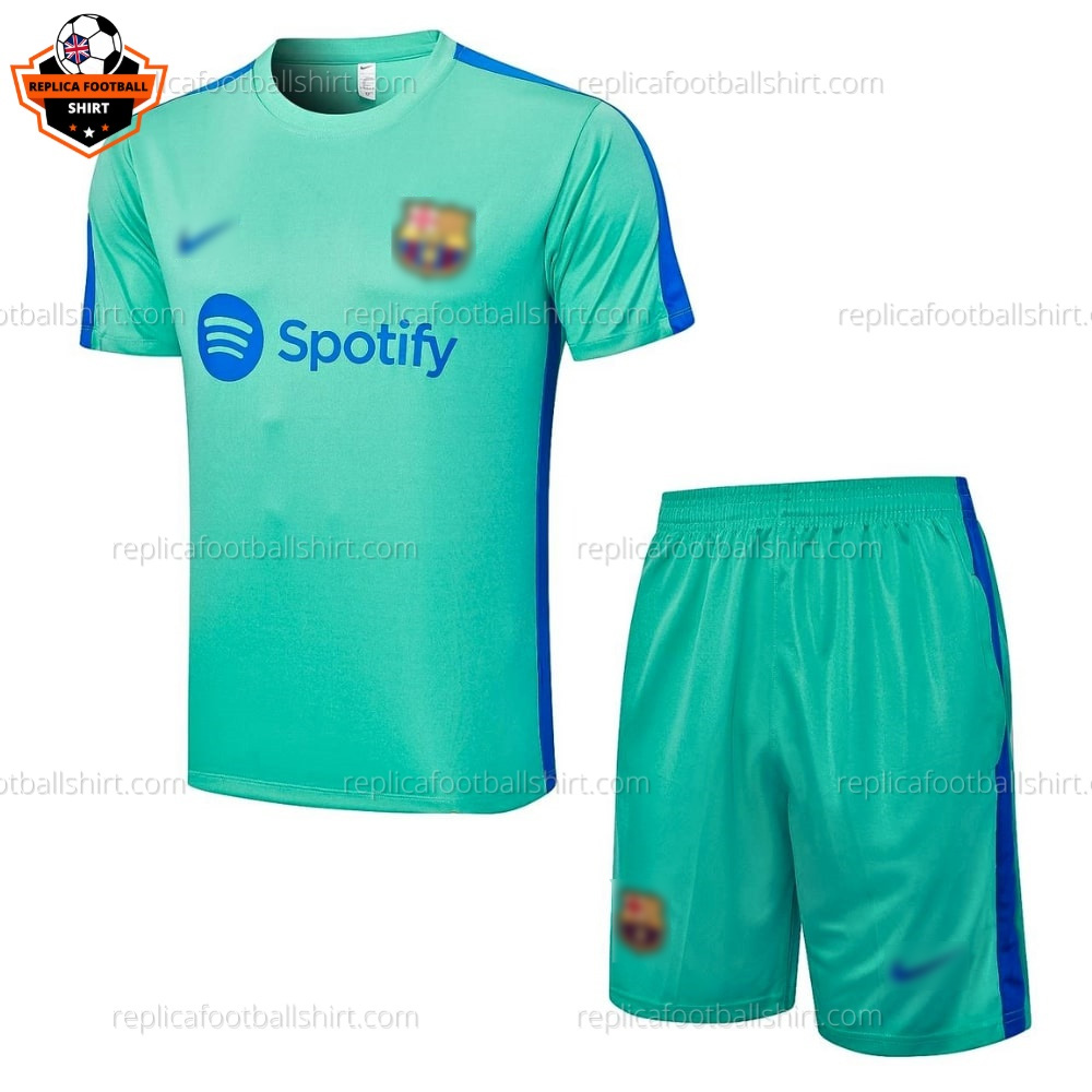 Barcelona Green Training Adult Replica Football Kit 2023/24 - Front View
