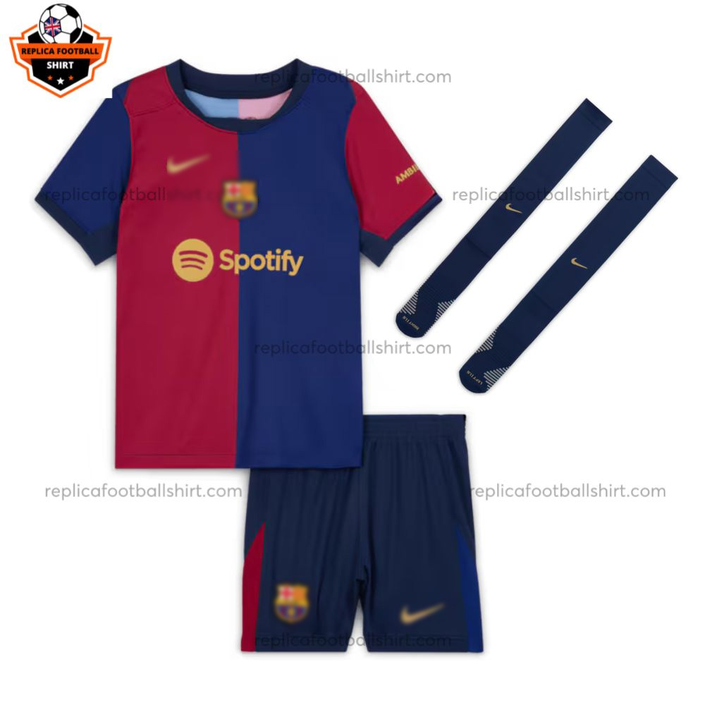 Barcelona Home Kid Replica Football Kit 2024/25 - Front View