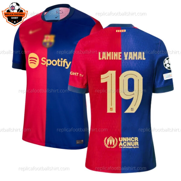 Barcelona LAMINE YAMAL 19 Home Men Replica Football Shirt 2024/25 - Over View