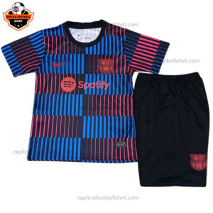 Barcelona Special Edition Kid Replica Football Kit 2024/25 - Front View