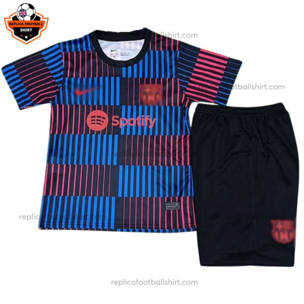 Barcelona Special Edition Kid Replica Football Kit 2024/25 - Front View
