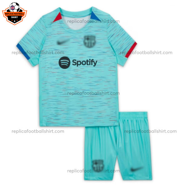 Barcelona Third Kid Replica Football Kit 2023/24 - Front View