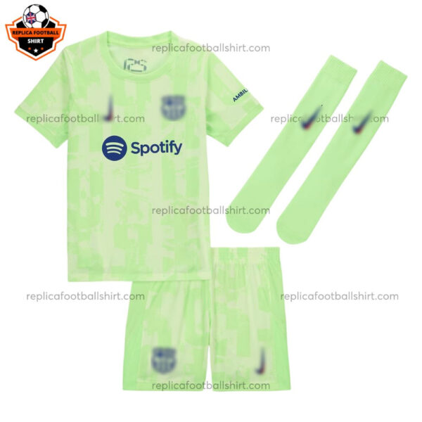 Barcelona Third Kid Replica Football Kit 2024/25 - Front View