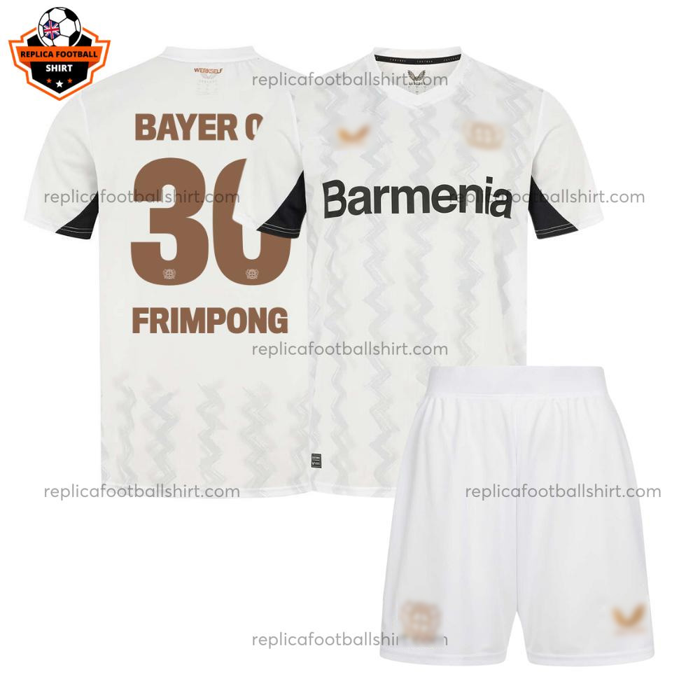 Bayern Leverkusen Away Kid Replica Football Kit 2024/25 FRIMPONG 30 - Over View