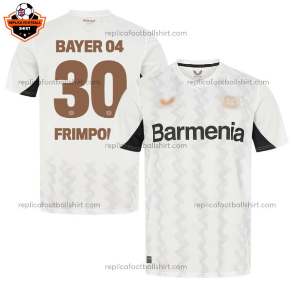 Bayern Leverkusen Away Men Replica Football Shirt 2024/25 FRIMPONG 30 - Front View