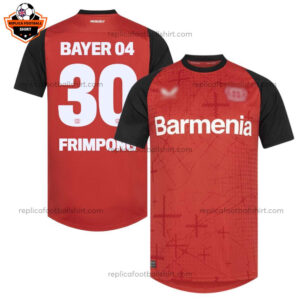 Bayern Leverkusen Home Men Replica Football Shirt 2024/25 FRIMPONG 30 - Over View