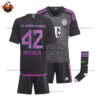 Bayern Munich Away Kid Replica Football Kit 2023/24 MUSIALA 42 Printed - Over View