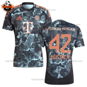 Bayern Munich Away Men Replica Football Shirt 2024/25 MUSIALA 42 - Over View