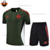 Bayern Munich Dark Green Pre Match Training Kid Replica Football Kit 2025/26 - Front View