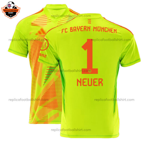 Bayern Munich Goalkeeper Men Replica Football Shirt 2024/25 NEUER 1 - Over View