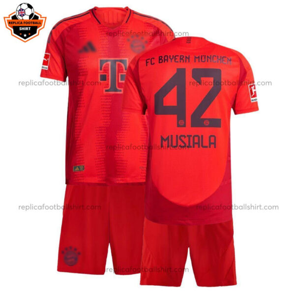 Bayern Munich Home Kid Replica Football Kit 2024/25 MUSIALA 42 Printed - Over View