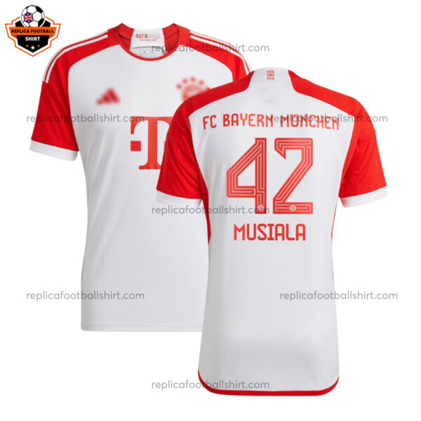 Bayern Munich Home Men Replica Football Shirt 2023/24 MUSIALA 42 Printed - Over View