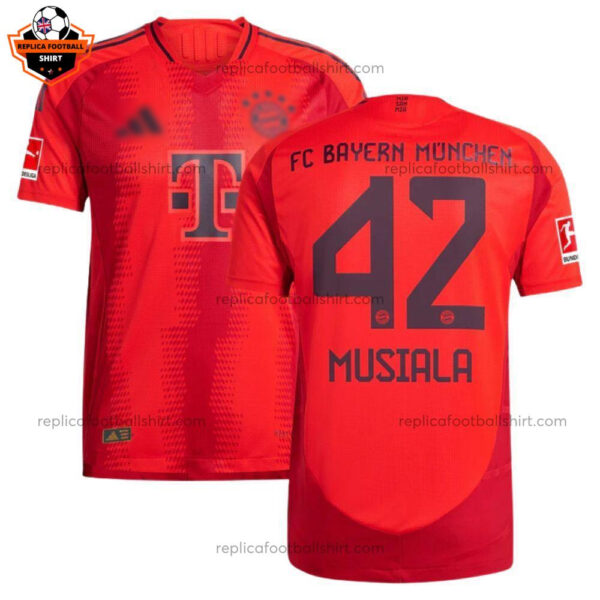 Bayern Munich Home Men Replica Football Shirt 2024/25 MUSIALA 42 Printed - Over View