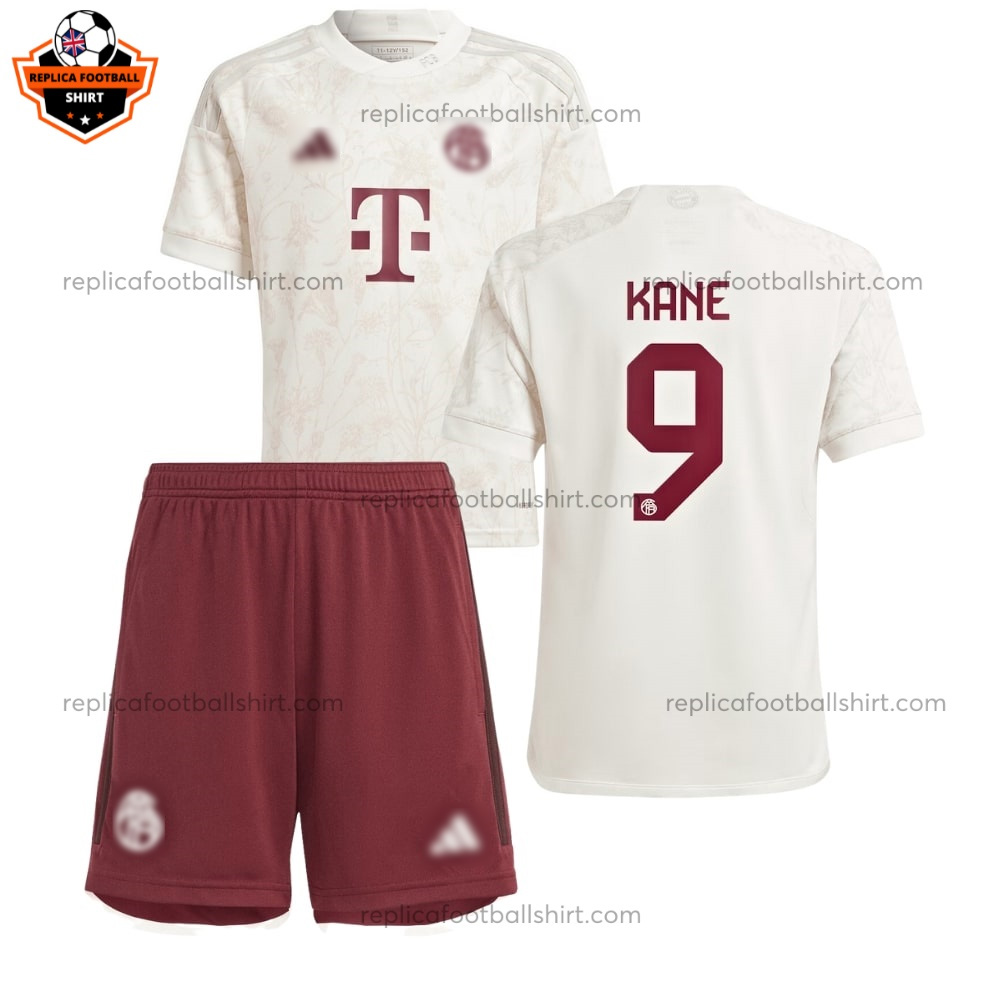Bayern Munich Third Kid Replica Football Kit 2023/24 KANE 9 Printed - Over View