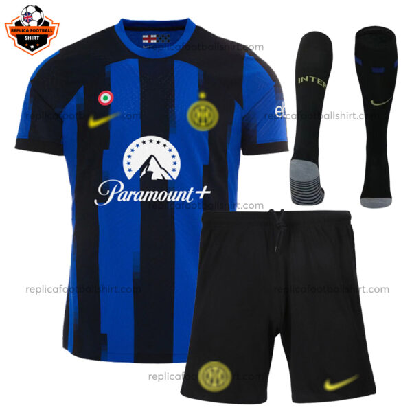 Inter Milan Home Kid Replica Football Kit 2023/24 - Front View