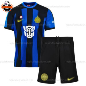 Inter Milan Home Transformers Kid Replica Football Kit 2023/24 - Front View