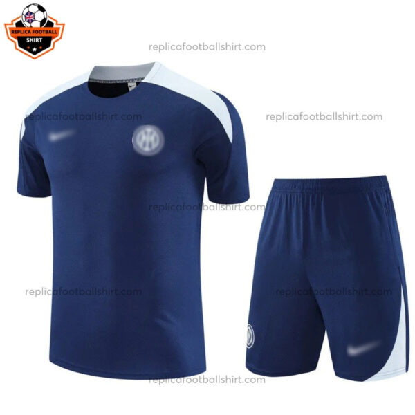 Inter Milan Navy Blue Pre Match Kid Replica Football Kit 2025/26 - Front View