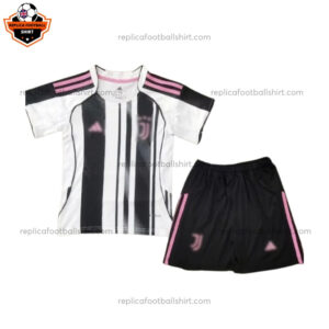 Juventus Home Kid Replica Football Kit 2025/26 - Front View