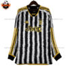 Juventus Home Men Replica Football Shirt 2023/24 Long Sleeve - Front View