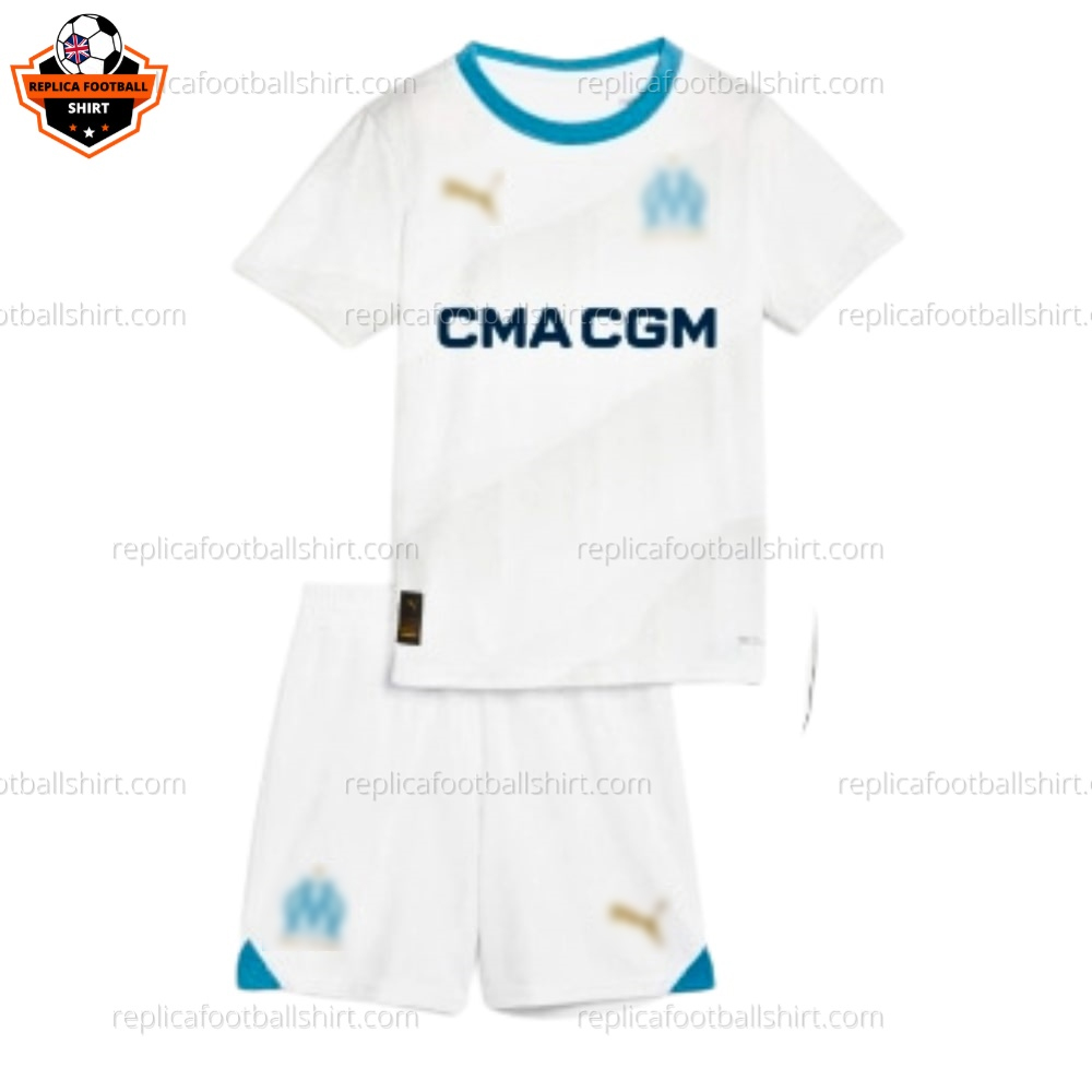 Olympique Marseille Home Kid Replica Football Kit 2023/24 - Front View