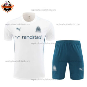Olympique Marseille White Training Kid Replica Football Kit 24/25 - Front View