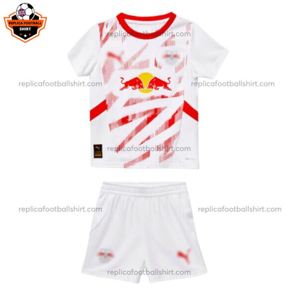 RB Leipzig Home Kid Replica Football Kit 2024/25 - Front View