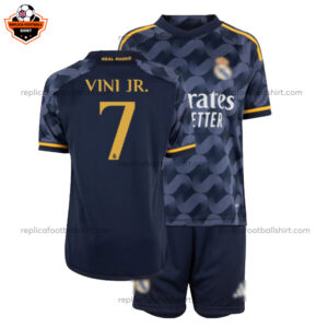 Real Madrid Away Kid Replica Football Kit 2023/24 VINI JR. 7 Printed - Over View