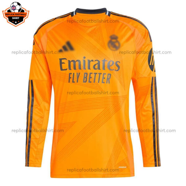 Real Madrid Away Men Replica Football Shirt 24/25 Long Sleeve - Front View