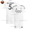 Real Madrid BELLINGHAM 5 Home Kid Replica Football Kit 2024/25 - Over View