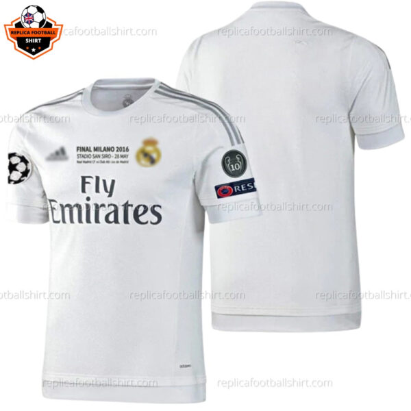 Real Madrid Champions League Milano Men Replica Football Shirt 2016 - Over View