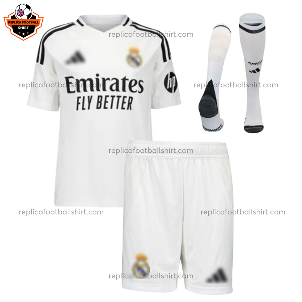 Real Madrid Home Kid Replica Football Kit 2024/25 - Front View
