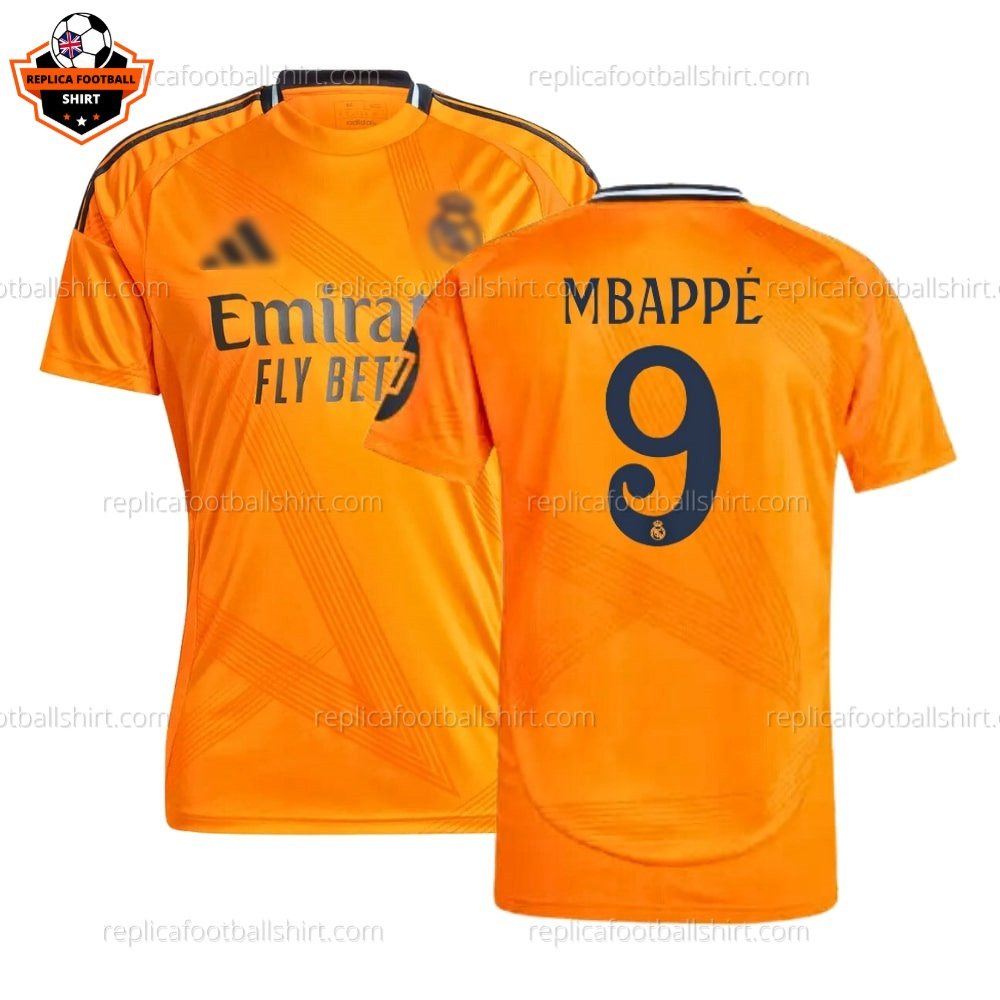 Real Madrid MBAPPÉ 9 Away Men Replica Football Shirt 2024/25 - Over View
