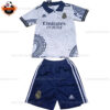 Real Madrid Special Edition White Kid Replica Football Kit 2023/24 - Front View -1