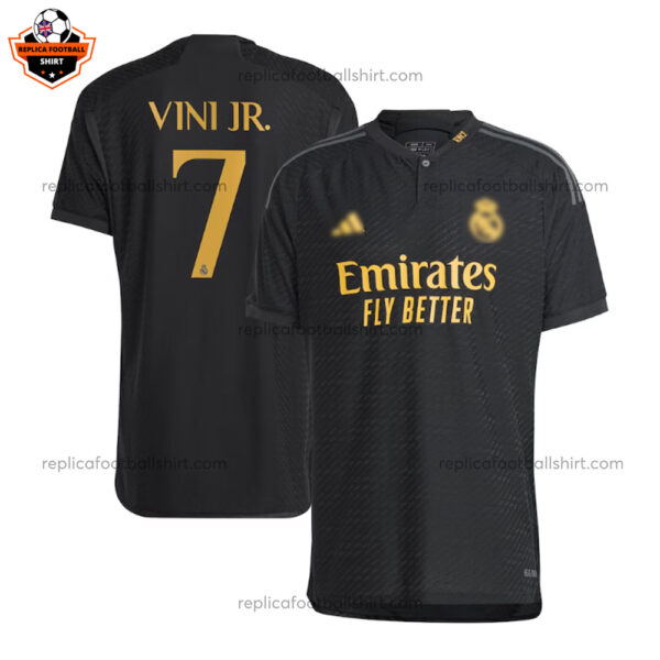 Real Madrid Third Men Replica Football Shirt 2023/24 VINI JR. 7 Printed - Over View
