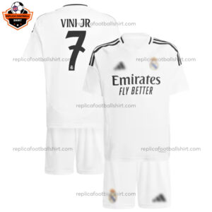 Real Madrid VINI JR 7 Home Kid Replica Football Kit 2024/25 - Over View