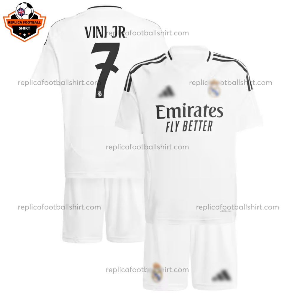 Real Madrid VINI JR 7 Home Kid Replica Football Kit 2024/25 - Over View