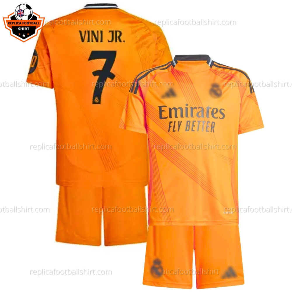 Real Madrid VINI JR. 7 Away Kid Replica Football Kit 2024/25 - Over View