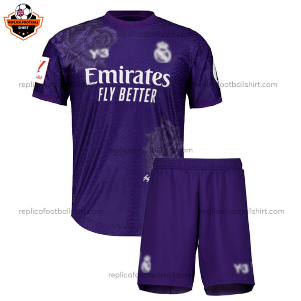 Real Madrid Y3 Four Kid Replica Football Kit 2023/24 - Front View