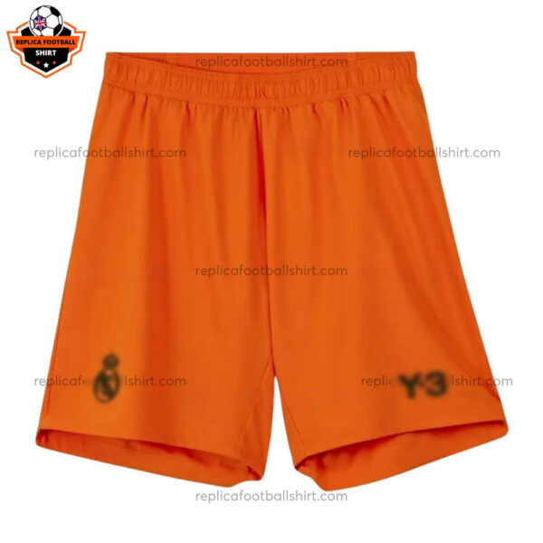 Real Madrid Y3 Orange Kids Replica Football Kit 24/25 - Front Short View