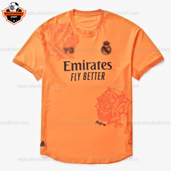 Real Madrid Y3 Orange Men Replica Football Shirt 2024/25 - Front View
