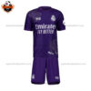Real Madrid Y3 Purple Kids Replica Football Kit 24/25 - Front View