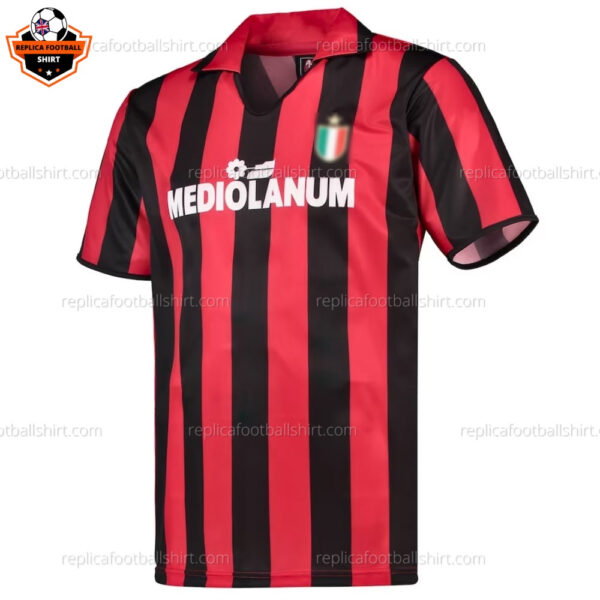 Retro AC Milan Home Replica Football Shirt 1989 - Front View -1