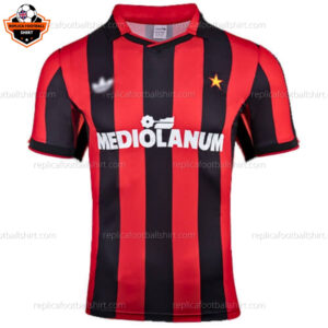 Retro AC Milan Home Replica Football Shirt 1991/92 - Front View