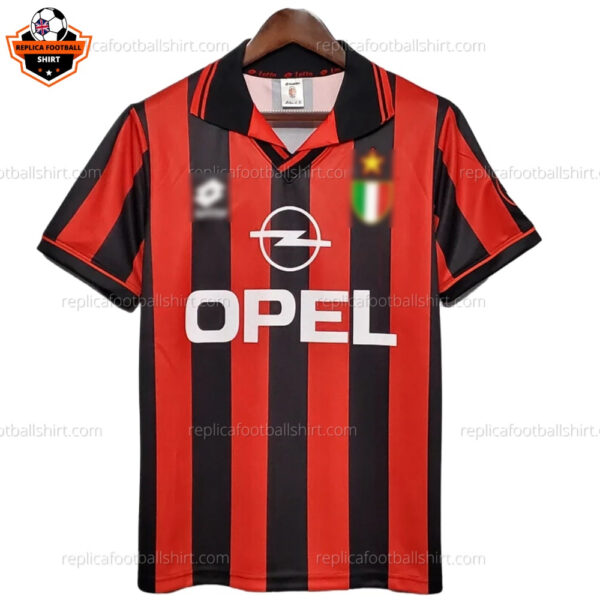 Retro AC Milan Home Replica Football Shirt 1996/97 - Front View