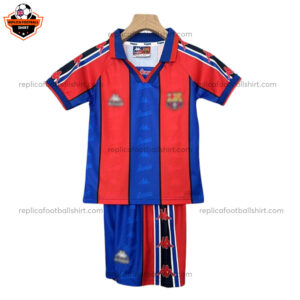 Retro Barcelona Home Kid Replica Football Kit 1995/97 - Front View