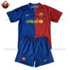 Retro Barcelona Home Kid Replica Football Kit 2008/09 - Front View