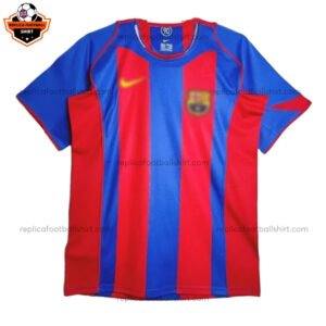 Retro Barcelona Home Men Replica Football Shirt 2004/05 - Front View