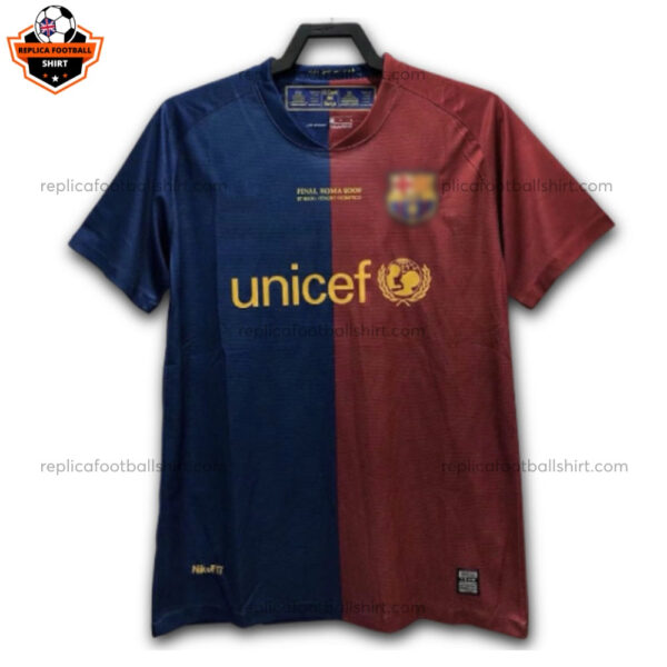 Retro Barcelona Home Men Replica Football Shirt 2008/09 - Front View