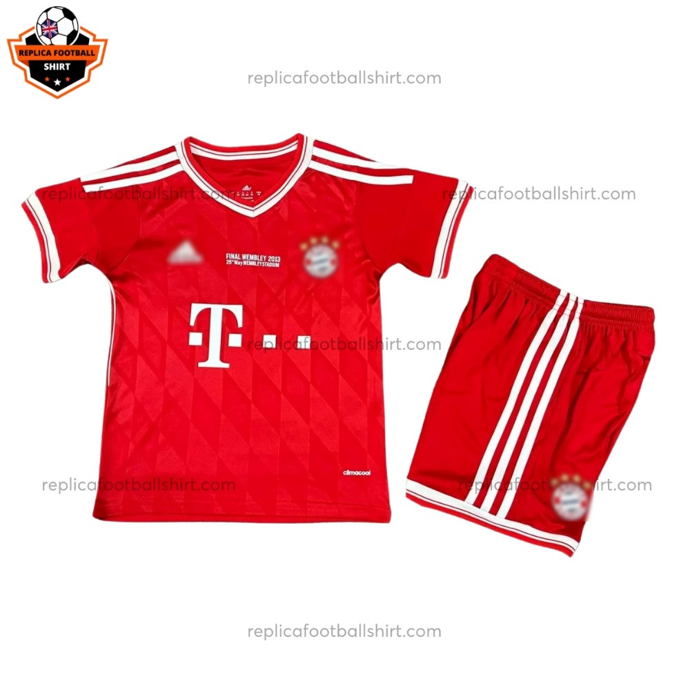 Retro Bayern Munich Home Kid Replica Football Kit 2013/14 - Front View